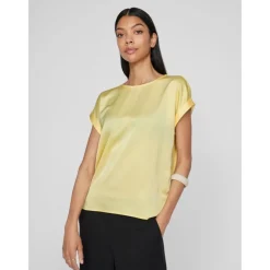 VILA dame top VIELLETTE - pale banana
