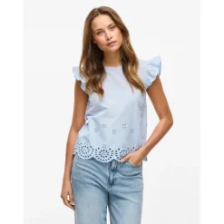 Vila dame top VIHORTENSA - Kentucky blue