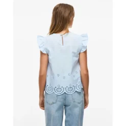 Vila dame top VIHORTENSA - Kentucky blue
