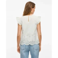 Vila dame top VIHORTENSA - Snow white