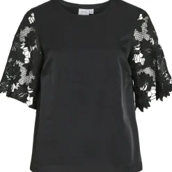 VILA dame top VISASSY - Black Beauty