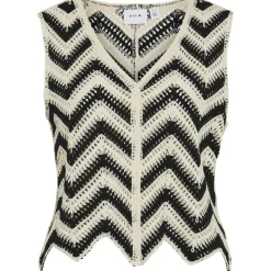 VILA dame top VISERILDA - Birch BLACK