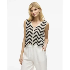 VILA dame top VISERILDA - Birch BLACK