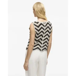 VILA dame top VISERILDA - Birch BLACK