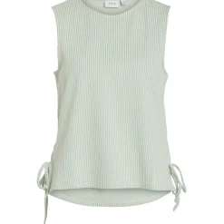 VILA dame top VISTRIPLO - Silt Green Stripes BIRCH