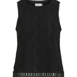 VILA dame top VITORTENA - Black Beauty