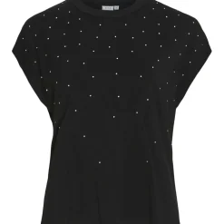 VILA dame t-shirt VIVOVLA - Black Beauty