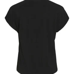 VILA dame t-shirt VIVOVLA - Black Beauty