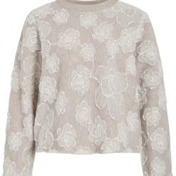 VlLA dame strik trøje VIHAYDEN - Natural MELANGE