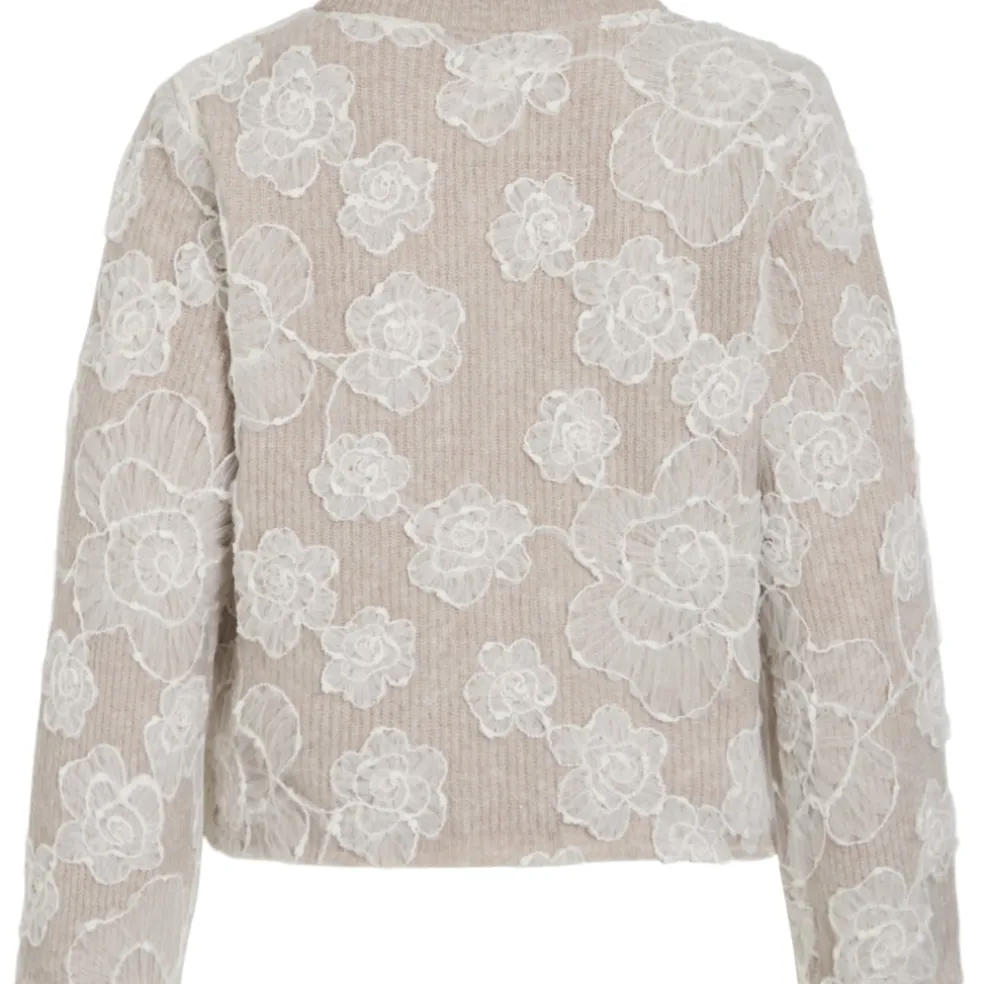 VlLA dame strik trøje VIHAYDEN - Natural MELANGE